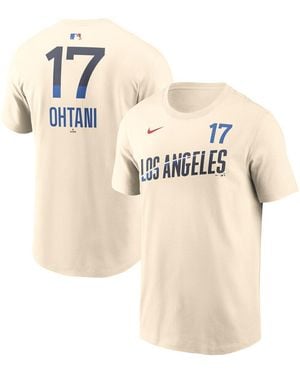 Nike Shohei Ohtani Los Angeles Dodgers City Connect Name Number T-shirt - White