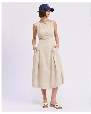 En Saison Blakely Sleeveless Boat Neck Midi Dress - Blue
