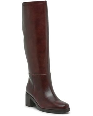 Vince Camuto Ammar Regular Wide Calf Block Heel Tall Boots - Brown