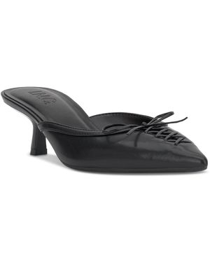 INC International Concepts Caetti Pointed Toe Heeled Mules - Black
