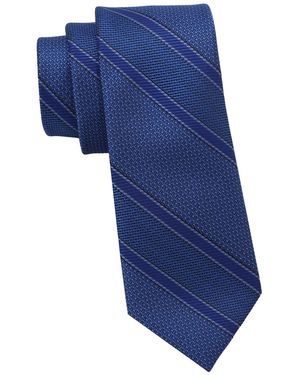 DKNY Texture Stripe Slim Tie - Blue
