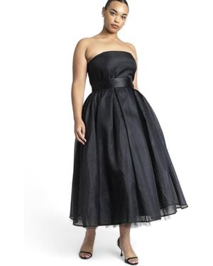 Eloquii Plus Size Strapless Crinoline Dress - Black