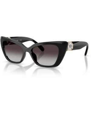Swarovski Cat Eye Sunglasses - Black