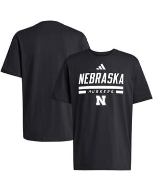 adidas Nebraska Huskers Alternate Fresh T-shirt - Black