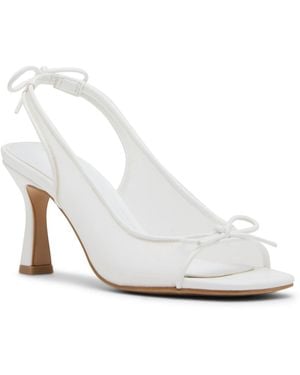 Madden Girl Gala Slingback Bow Sandals - White