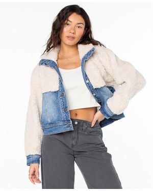 Roxy Button-front Surf & Turf Jacket - Blue