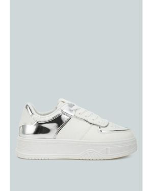 LONDON RAG Scouts Metallic Paneling Platform Sneakers