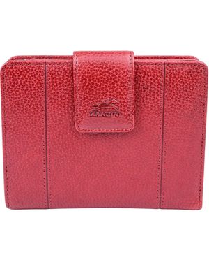 Mancini Fifth Avenue Rfid Secure Zipper Clutch - Red