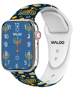 Waloo Hanukkah Inspired Silicone Band For Apple Watch - Blue