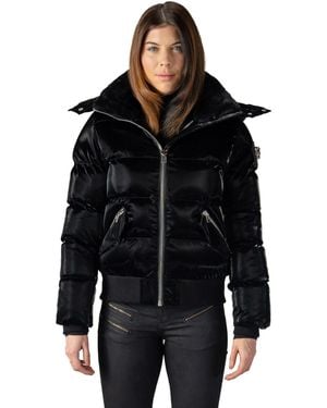 Woodpecker Woody Bomber Quilted Coat - Black