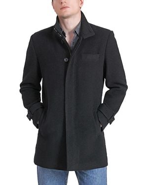 Landing Leathers Men Owen Wool Blend Car Coat - Black
