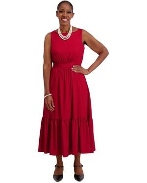 Kasper Tiered Midi Dress