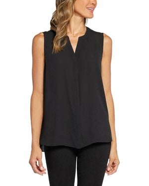 NYDJ 's Slvlss Pintuck Blouse Top - Black