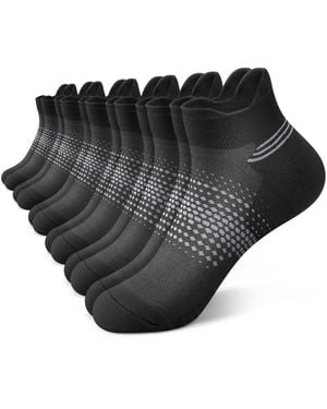 Peneyon Compression Cushioned Arch Support Ankle Socks - Black
