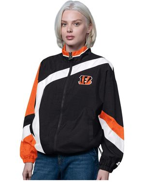 Starter Black/orange Cincinnati Bengals 1st Quarter Full-zip Windbreaker Jacket - Blue