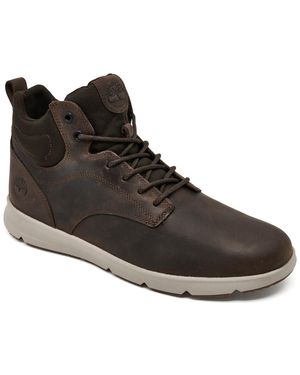 Timberland Parker Street Leather High Top Casual Sneakers From Finish Line - Brown