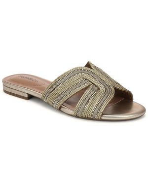 Style & Co. Raelynn Metallic Rope Flat Sandals - Brown