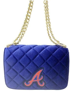 Cuce Atlanta Braves Velvet Crossbody Purse - Blue