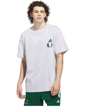 adidas Miami Hurricanes Off-court T-shirt - White