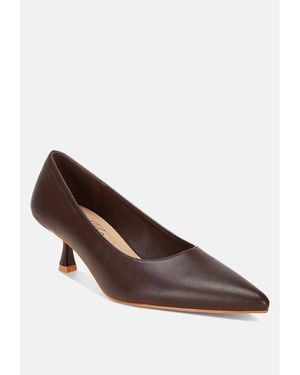 LONDON RAG Blara Pointed Toe Pump Heels - Brown