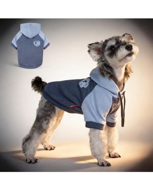 Aronkl Dog Hoodie Stretchy Warm Pet Sweatshirt - Blue