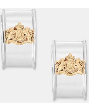 Ralph Lauren Logo Hoop Earrings - Metallic