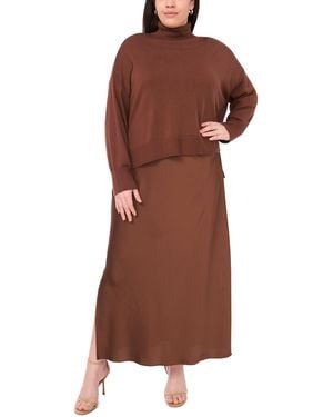 Msk Sleeveless Maxi Dress - Brown