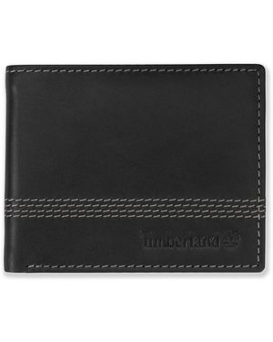 Timberland Cloudy Leather Billfold Wallet - Black
