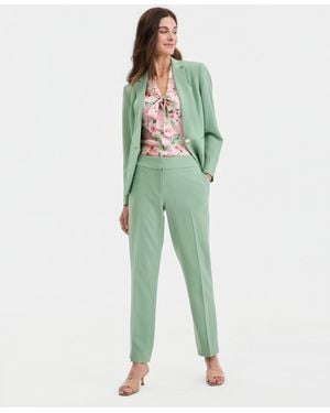 Kasper Crepe High-rise Slim Pants - Green