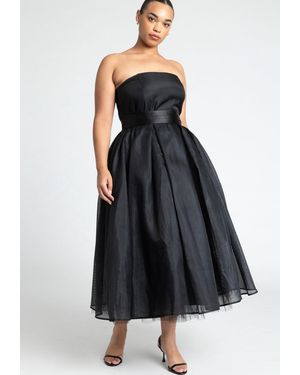 Eloquii Plus Size Strapless Crinoline Dress - Black