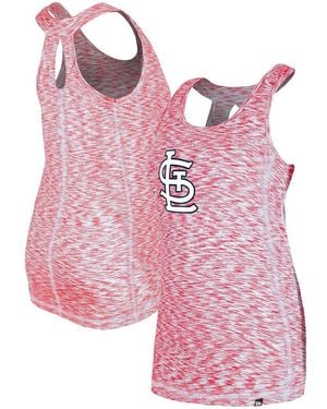 KTZ St. Louis Cardinals Space Dye Keyhole Back Tank Top - Pink