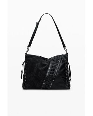 Desigual Medium Faux Leather Crossbody Bag - Black
