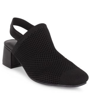 Tahari Acropolis Knit Slip-on Mules - Black