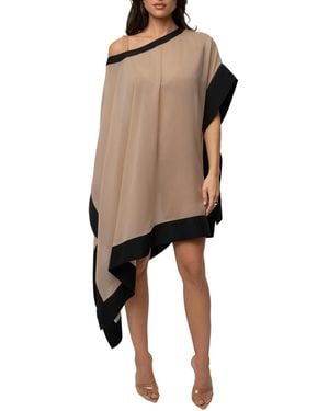 JLUXLABEL Lysette Contrast Top - Natural