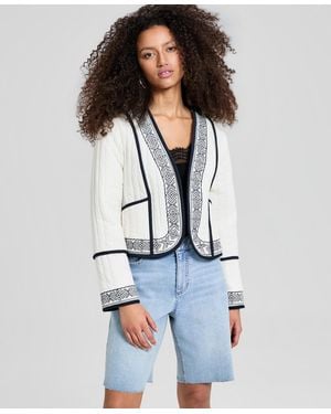 And Now This Embroidered Seamed Cotton Jacket - White
