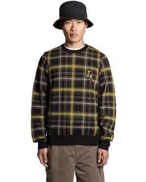Lyle & Scott Ribbed Jacquard Tartan Crew Neck - Multicolor