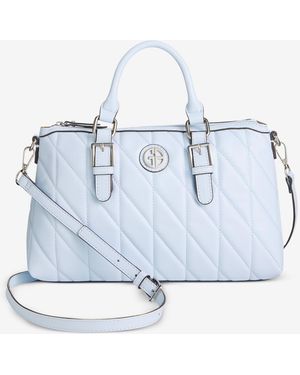 Giani Bernini Medium Quilted Dome Satchel - Blue