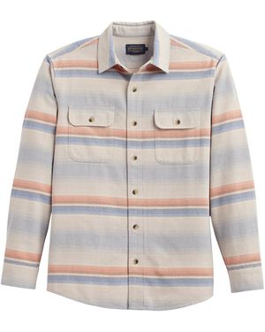Pendleton Long Sleeve Beach Shack Shirt - White