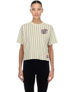 KTZ Team Usa La 2028 Summer Olympics Mesh Back Pinstripe Boxy T-shirt - White