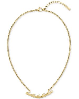 Lacoste Crocodile Statement Necklace - Metallic