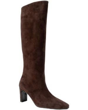 Forever & Always Shoes Velencia Leather Knee High Boot () - Brown