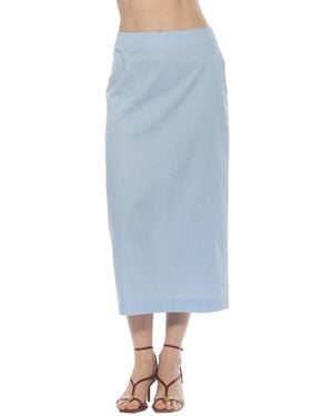 Alexia Admor Ginni Mid Waist Column Midi Skirt - Blue