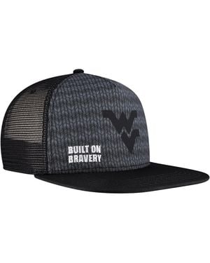 Legacy Athletic West Virginia Mountaineers Built On Bravery Shadow Snapback Hat - Black