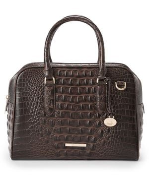Brahmin Marissa Small Alden Road Leather Satchel Bag - Brown