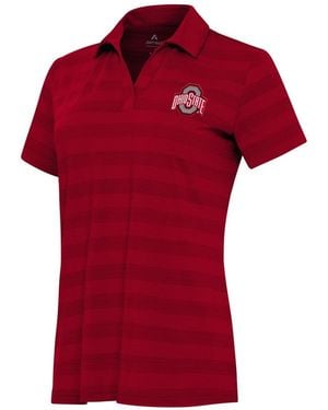 Antigua Ohio State Buckeyes Tunnel Polo Shirt - Red