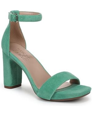 Naturalizer Joy Square Toe Ankle Strap Dress Sandals - Green
