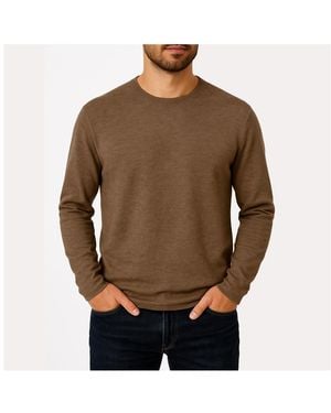 NoNetz Men S Moisture Wicking Long Sleeve Sweater – Made - Brown
