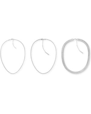 Calvin Klein Stainless Steel 3-pc. Set Chain Link Necklaces - Natural