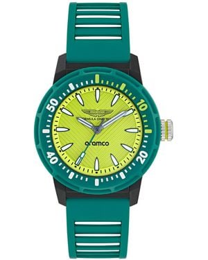 Aston Martin Pdk 3 Hand Quartz Green Silicone Watch 40mm