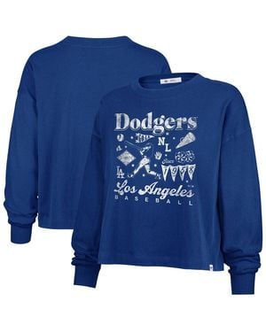 '47 Los Angeles Dodgers Team Collage Sydney Long Sleeve T-shirt - Blue